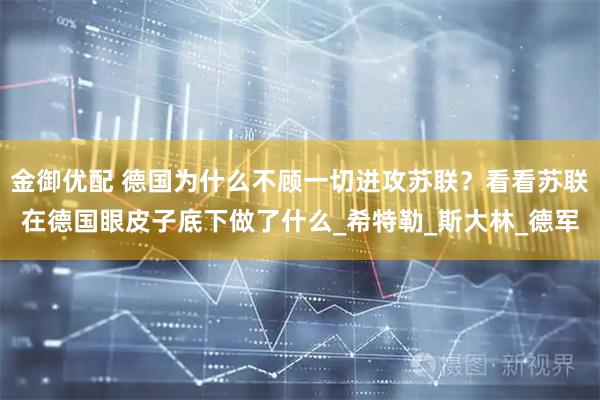 金御优配 德国为什么不顾一切进攻苏联？看看苏联在德国眼皮子底下做了什么_希特勒_斯大林_德军