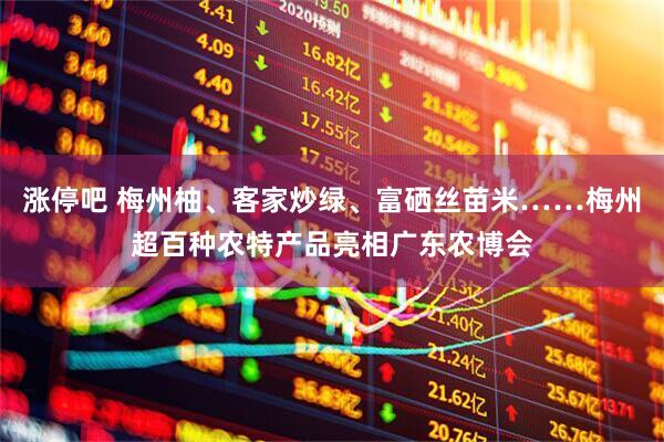 涨停吧 梅州柚、客家炒绿、富硒丝苗米……梅州超百种农特产品亮相广东农博会