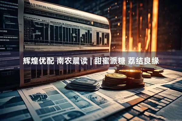 辉煌优配 南农晨读 | 甜蜜派糖 荔结良缘